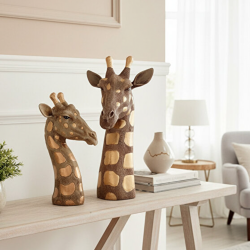 2’li Zürafa Heykel Biblo Seti 40x21 cm - 2