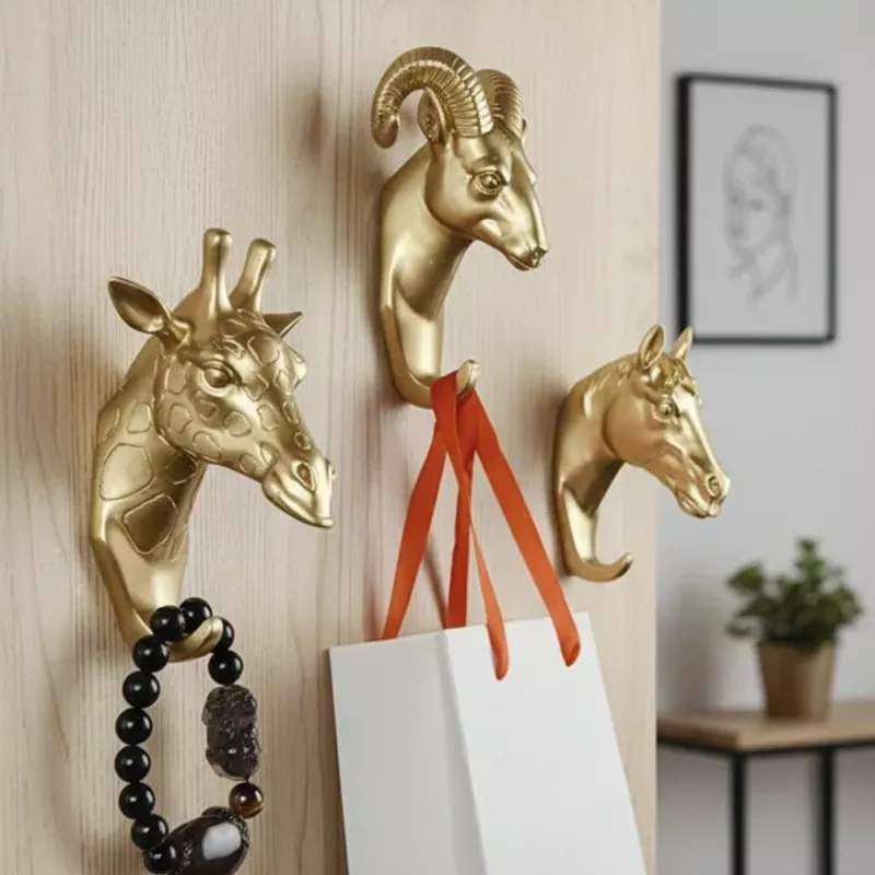 3’lü Dekoratif Duvar Askılık Seti Geyik 18x12cm - 2