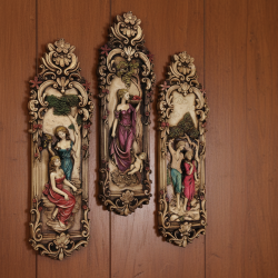 3’lü Vintage Duvar Panosu Seti 45x14 cm - 2