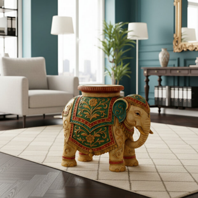 Büyük Fil Sehpa Biblo 63x51cm - 3