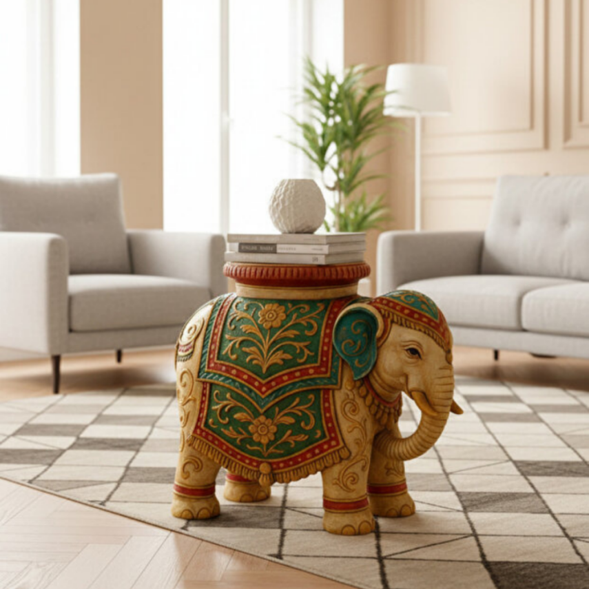 Büyük Fil Sehpa Biblo 63x51cm