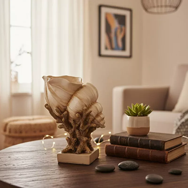 Dekoratif Deniz Kabuğu Mercan Biblo 24x28cm - 3