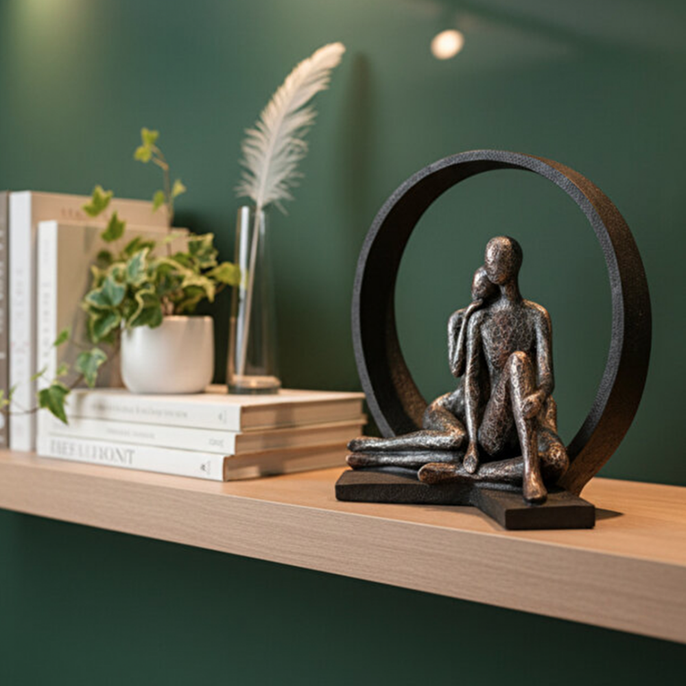 Dekoratif Sevgili Aşk Çifti Biblo 32 cm