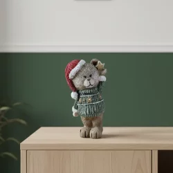 Dekoratif Yılbaşı Noel Ayıcık Biblo ve Hediyelik Obje (18x10cm) - 2