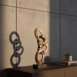 Dekoratif Zincir Halka Biblo (45X9X13CM)  - 1