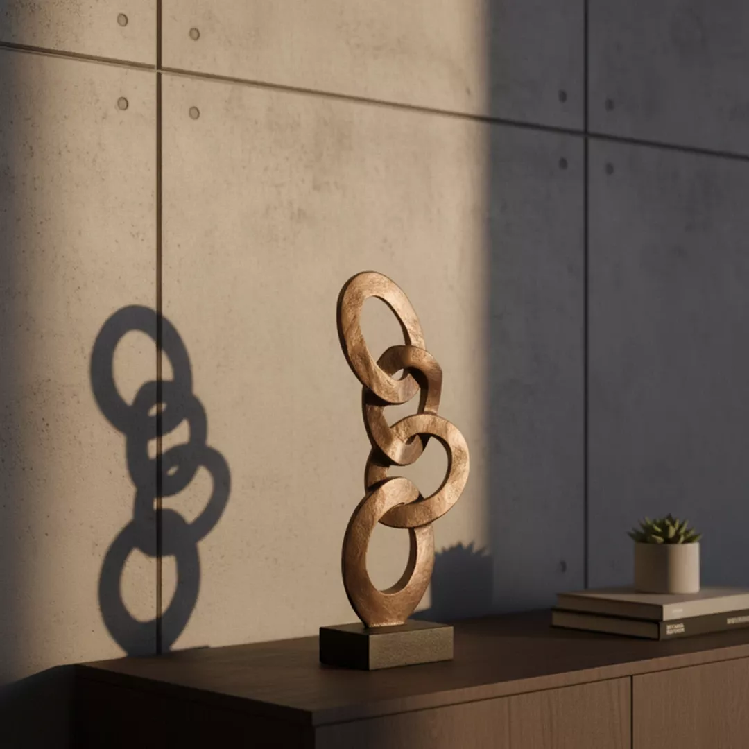 Dekoratif Zincir Halka Biblo (45X9X13CM) 