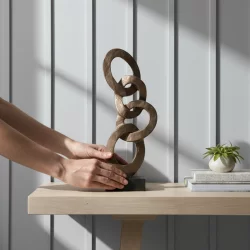 Dekoratif Zincir Halka Biblo (45X9X13CM)  - 2