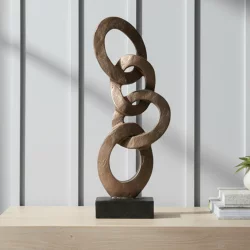 Dekoratif Zincir Halka Biblo (45X9X13CM)  - 3