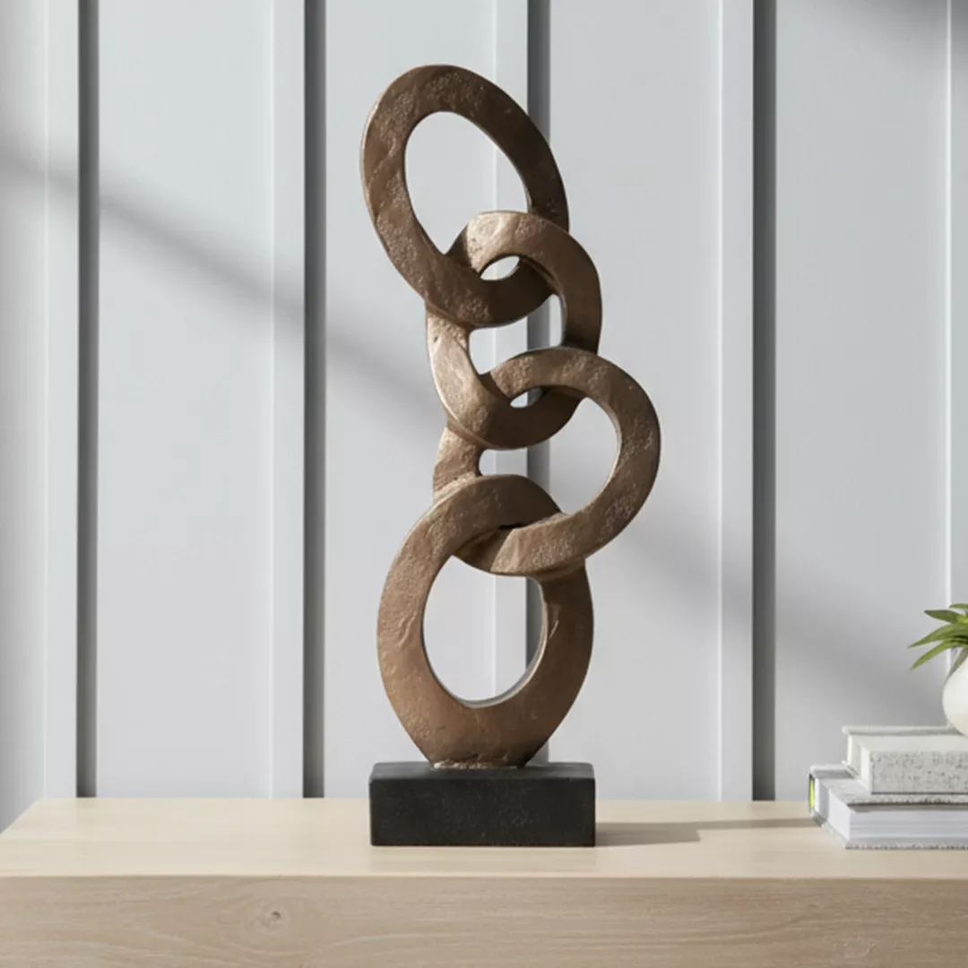 Dekoratif Zincir Halka Biblo (45X9X13CM)  - 3