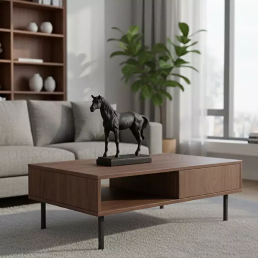 Kaideli Siyah At Heykeli  Dekoratif Biblo 37x35 cm - 4