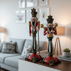 Kurşun Asker Şamdan Biblo 2’li Set 32x13cm - 1