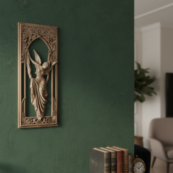 Melekli Dekoratif Duvar Panosu ve Tablosu 45x21 cm - 3