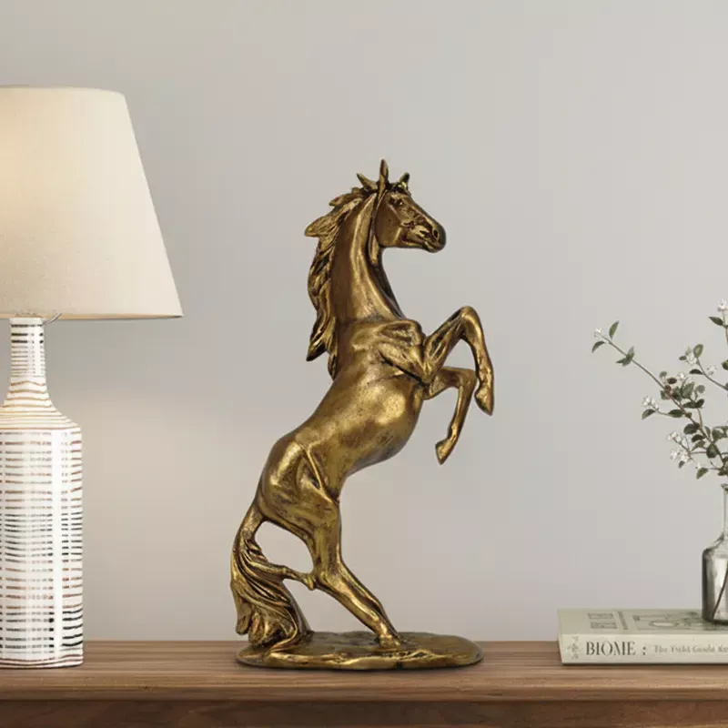 Dekoratif Şahlanan At Heykeli Biblo 35x18 cm