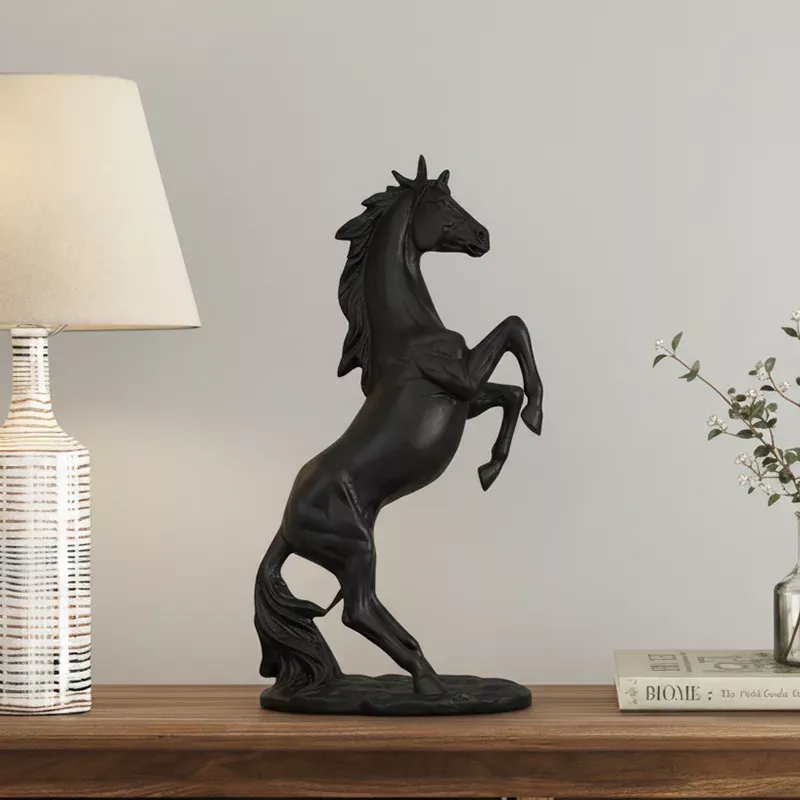 Dekoratif Şahlanan At Heykeli Biblo 35x18 cm - 2
