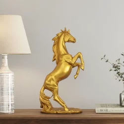 Dekoratif Şahlanan At Heykeli Biblo 35x18 cm - 6