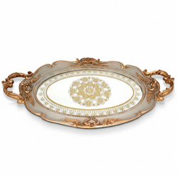 Vintage Aynalı Nişan Söz Kına Tepsisi 48x28 - 2